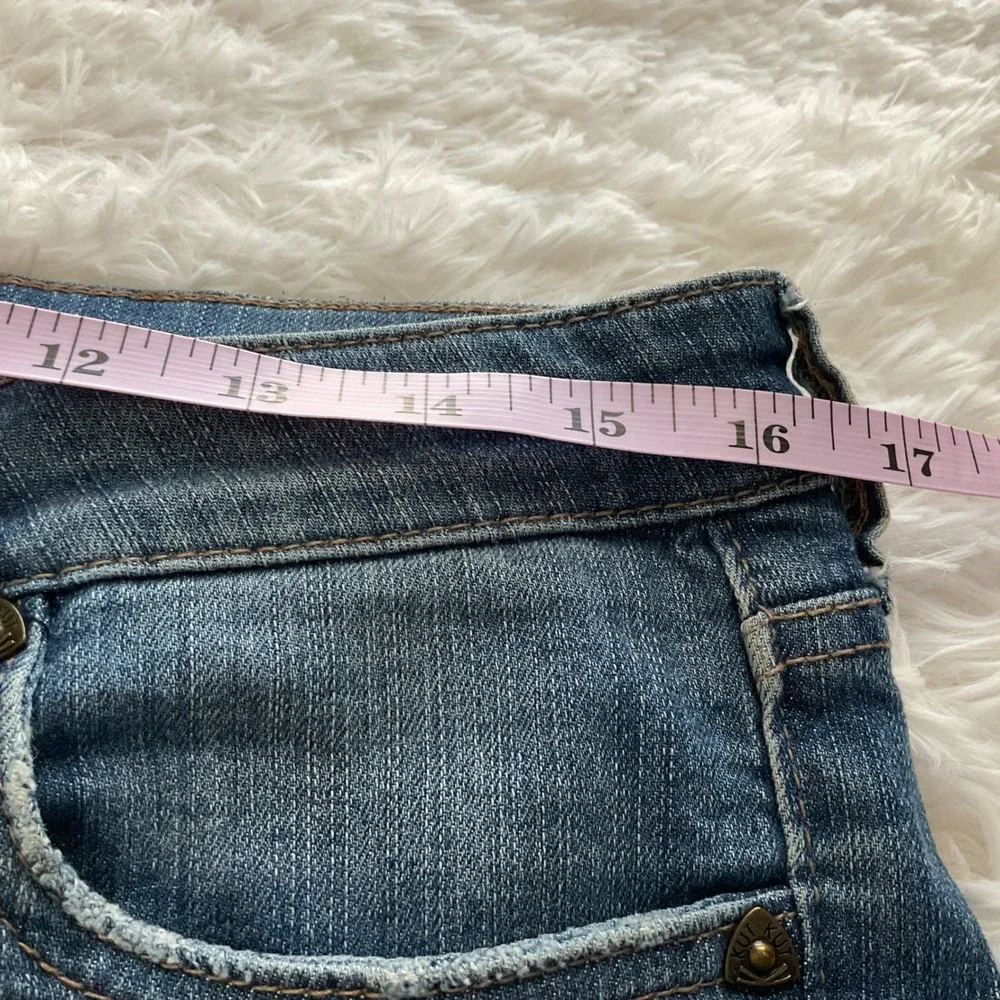 Kut From the Kloth Catherine Boyfriend Jean Shorts - Size 8 Distressed Modest